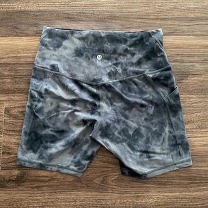 Black/grey lulu lemon biker shorts
